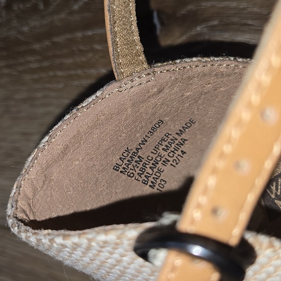 Black and Tan Espadrille Wedge Sandals 6.5 Women Sandals - Picture 14 of 15